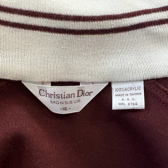 Christian Dior Vintage Monsieur Vintage Zip-Up Track Jacket in Burgundy, size XL - Picture 6 of 11